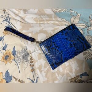 Snake skin wristlet
